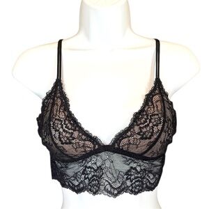 Abercrombie & Fitch black lace bralette size small